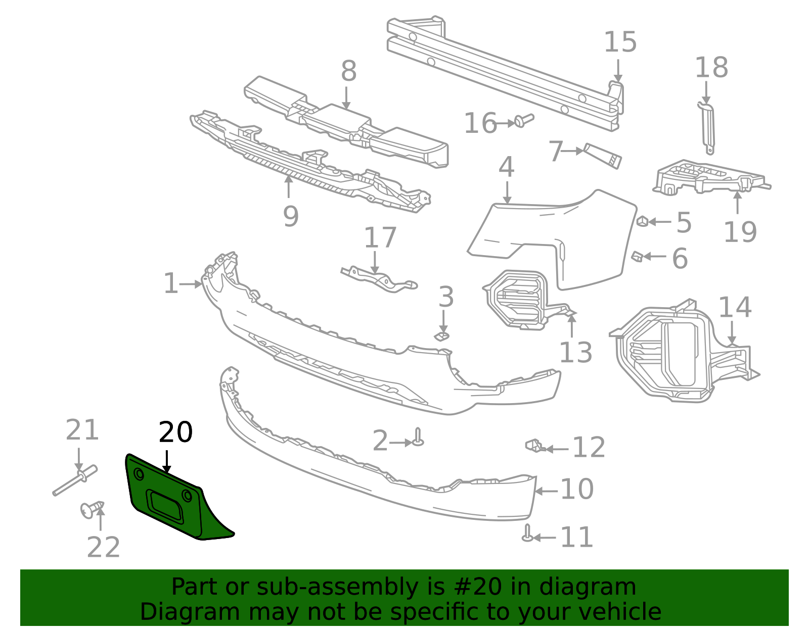Front License Plate Bracket - GM (84461482)