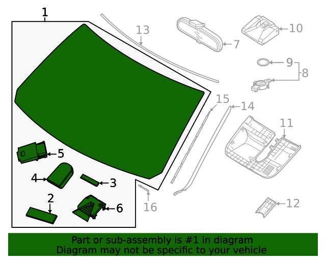 20202022 Hyundai Palisade Windshield 86111S8110 OEM Parts Online