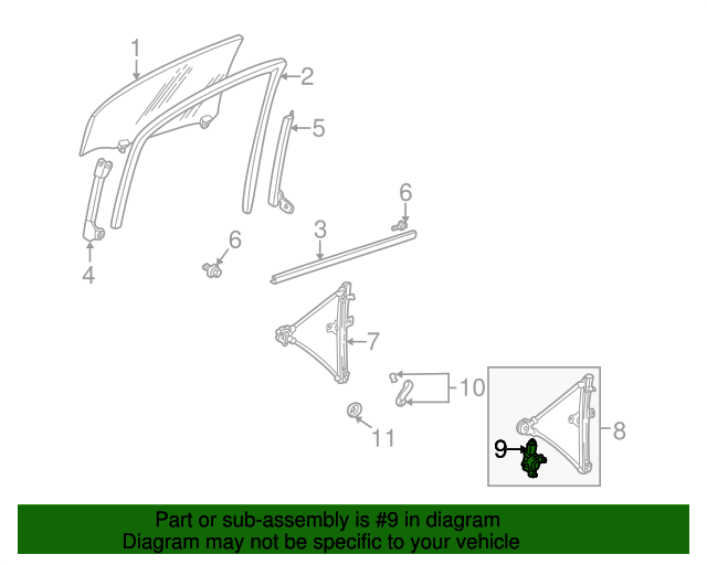 20012005 Toyota RAV4 Window Motor 8572042070 Toyota Parts Center