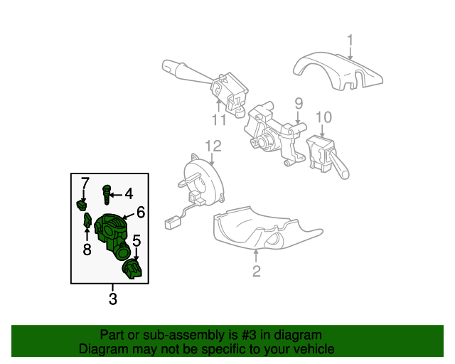 20042006 Mazda MPV Ignition Lock Cylinder LEY37629X
