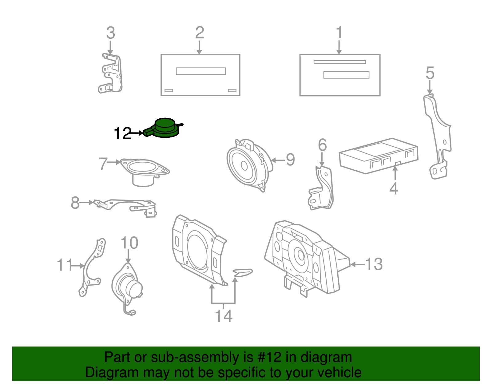 Roof Speaker - Toyota (86160-28660)