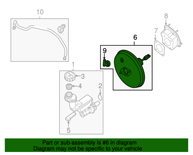 20072012 Nissan Sentra Brake Booster 47210ET00A