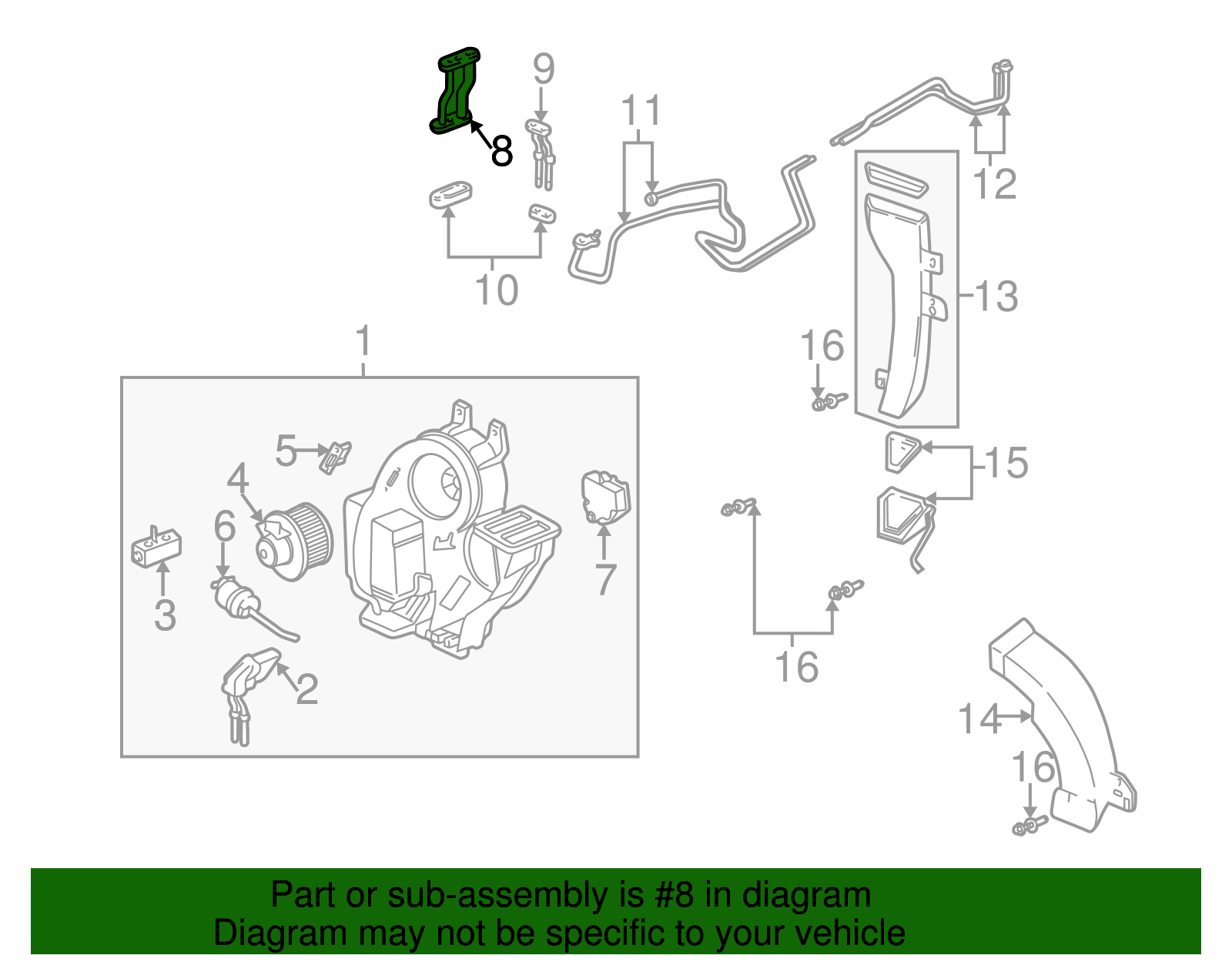 Tube Assembly, Auxiliary A/C Evpr Extension - GM (12453257)