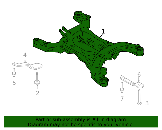 Cross Member Assembly MC5Z-5035-E | OEM Ford Parts