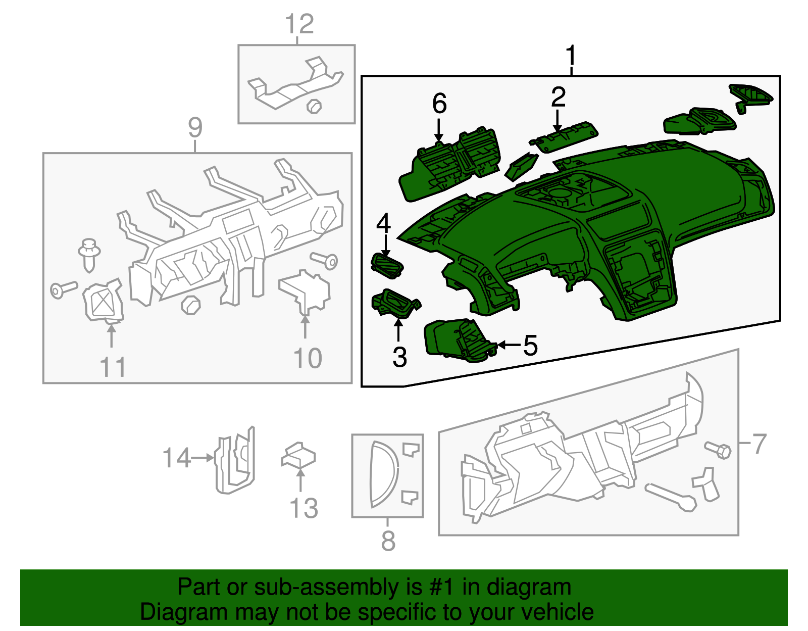Upper Dash Panel - GM (84383173)