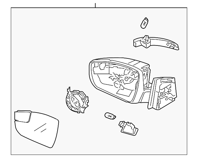 Genuine OEM Ford Part Mirror Assembly F1EZ17682L Genuine OEM Ford