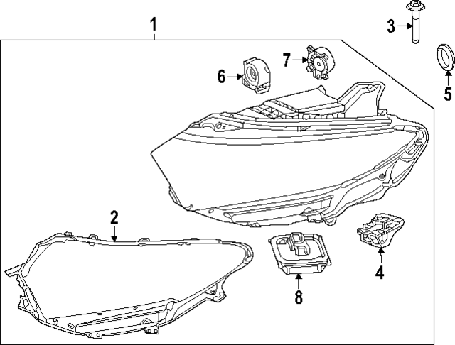 297-820-68-01 - Headlamp Assembly Bracket 2022-2024 Mercedes-Benz  