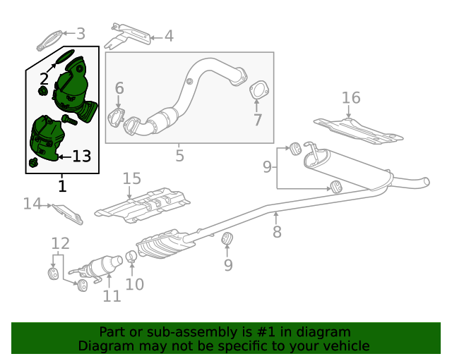 20192021 GM Warm Up ThreeWay Catalytic Converter 25196720 GM