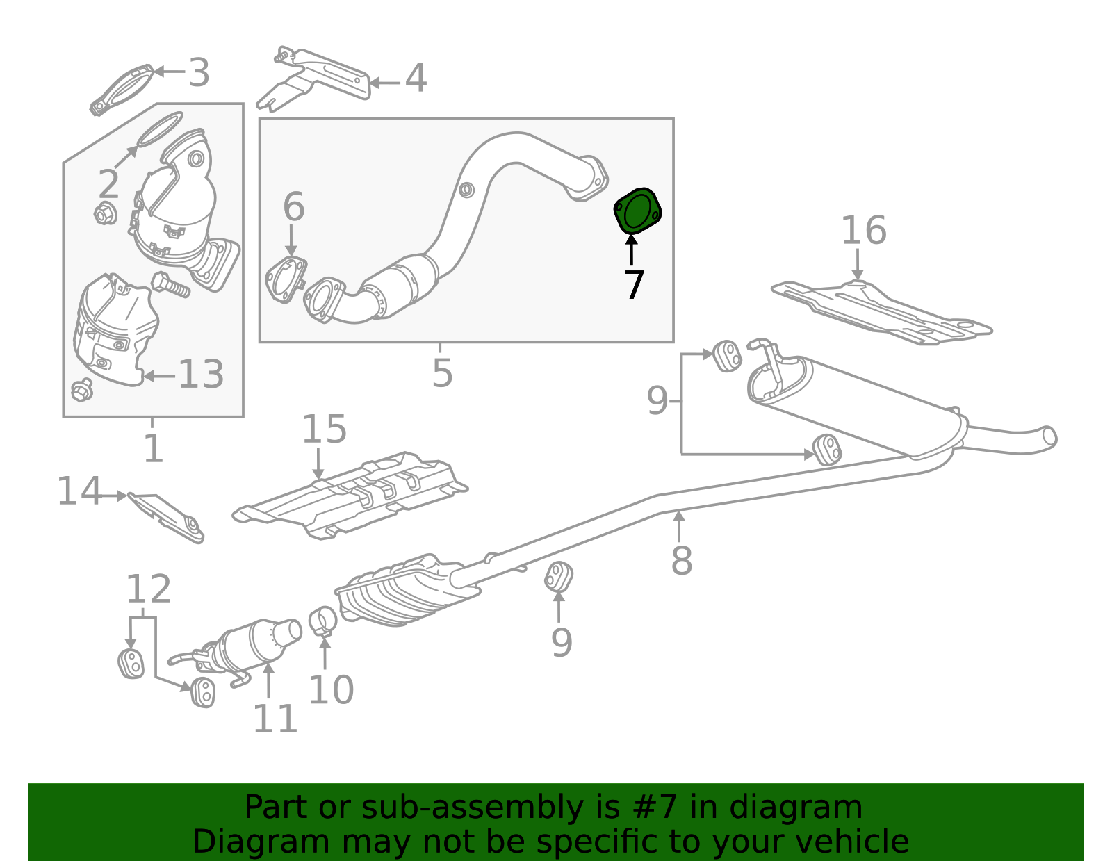 Exhaust Flexible Pipe Gasket - GM (95468209)