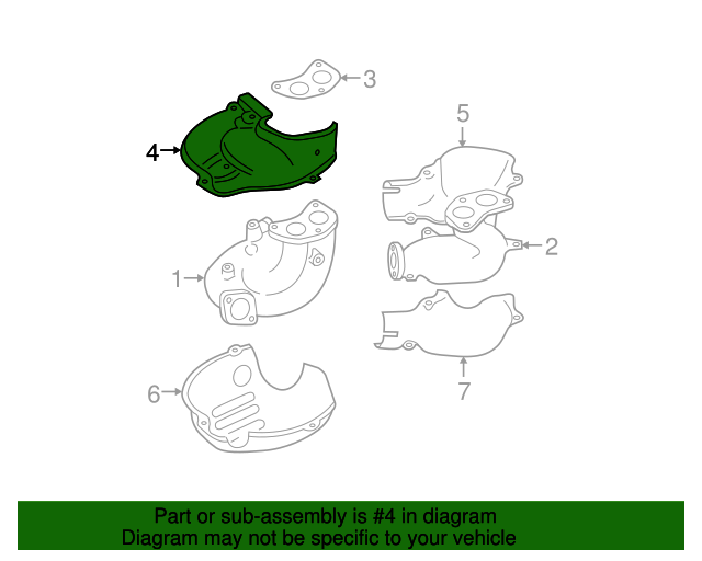 20042008 Subaru Exhaust Manifold Heat Shield 14085AA103 Subaru Parts