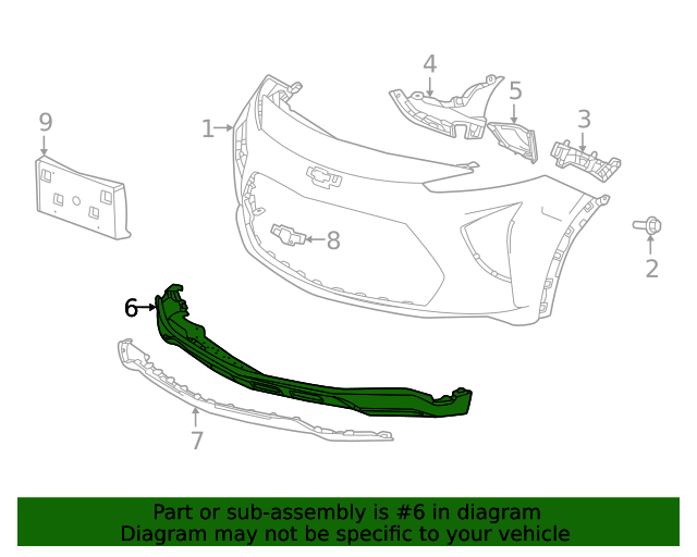 42739821 - Front Bumper Lower Fascia 2022-2023 Chevrolet Bolt EUV