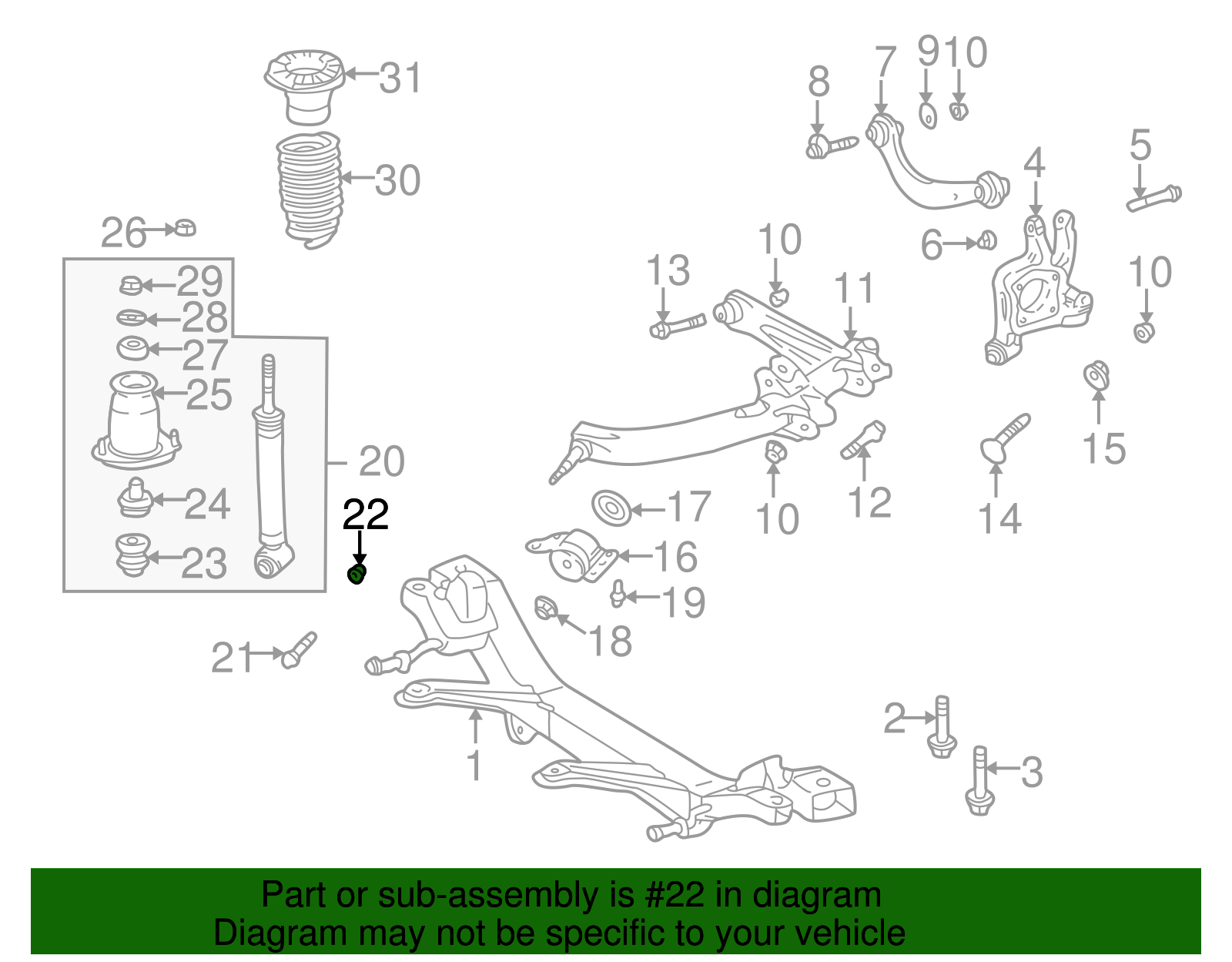 Ft Lower Control Arm Nut - Scion (90179-14045)