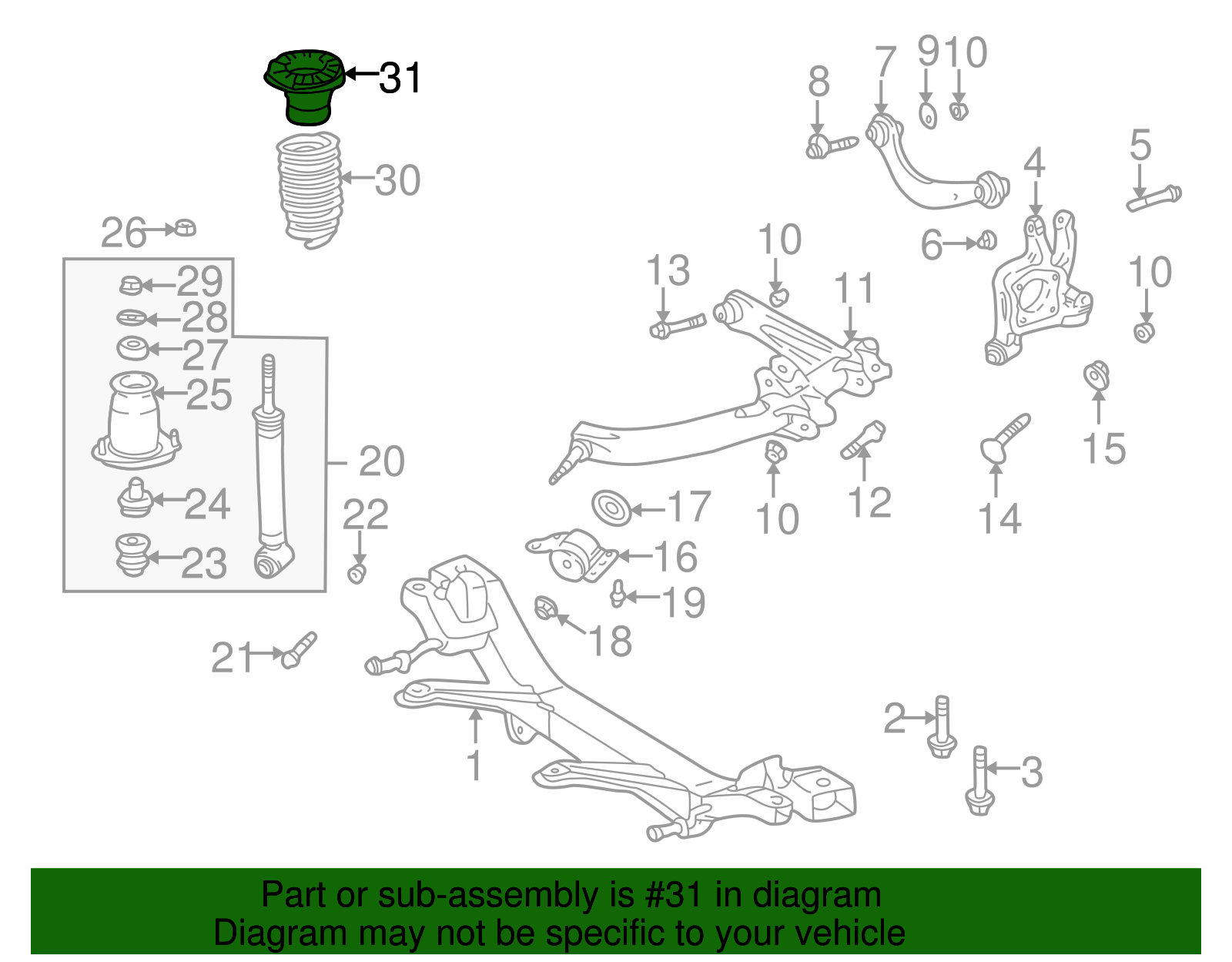 Insulator - Toyota (48257-32080)