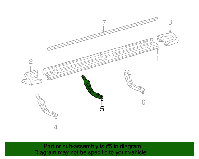20012004 Toyota Running Board Mount Bracket 5179504010 OEM