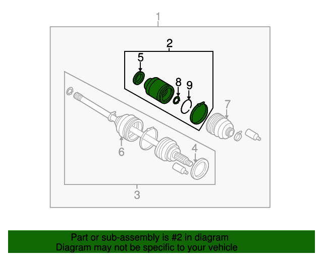 19982005 Subaru Cv Joint Kit 28392FE020 Subaru Parts Store