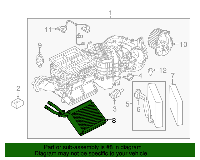 20112018 Porsche Cayenne Heater Core 95857232600 Sunset Porsche Parts