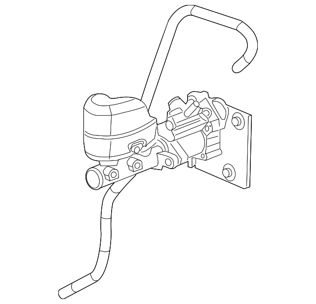20012010 GM Power Brake Booster Outlet Hose Assembly 15804953 QuirkParts