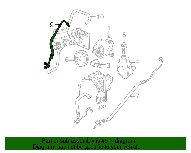 15295853 Power Brake Booster Inlet Hose Assembly 20012010 GM OEM Part Connection