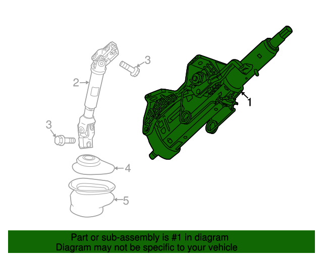 20132016 GM Steering Column 23365711 OEM GM Parts
