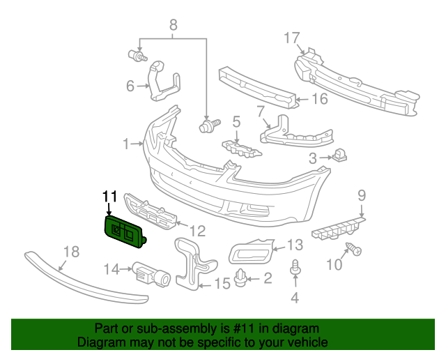 71145sdaa10 Base, Front License Plate 20062007 Honda Accord Honda