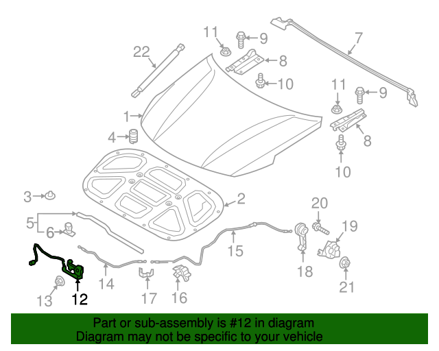 81130D5010 Latch 20162020 Kia Optima Kia.Parts Store