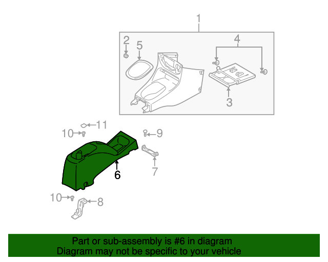 0K30A64420D08 Center Console 20012002 Kia Rio Kia.Parts Store