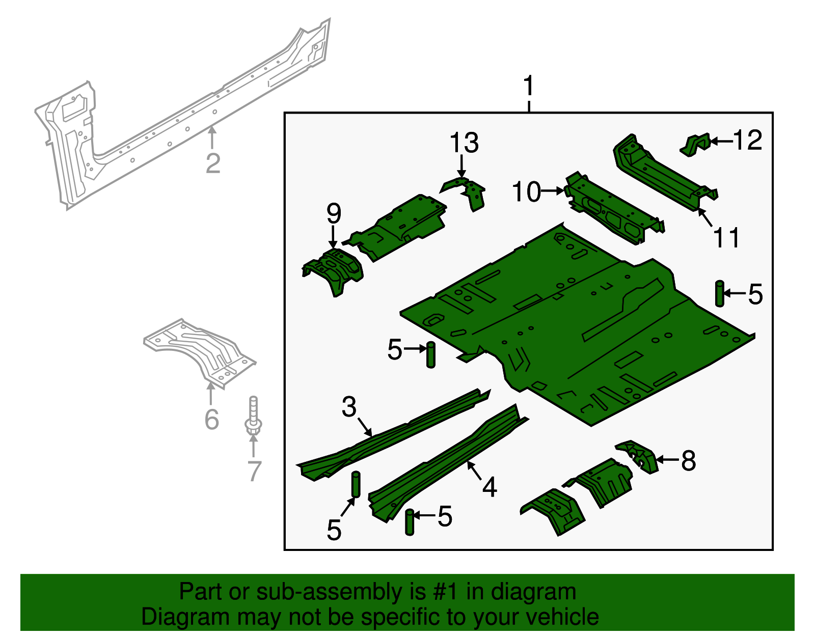 Front Floor Pan - Ford (GJ7Z-7811135-A)