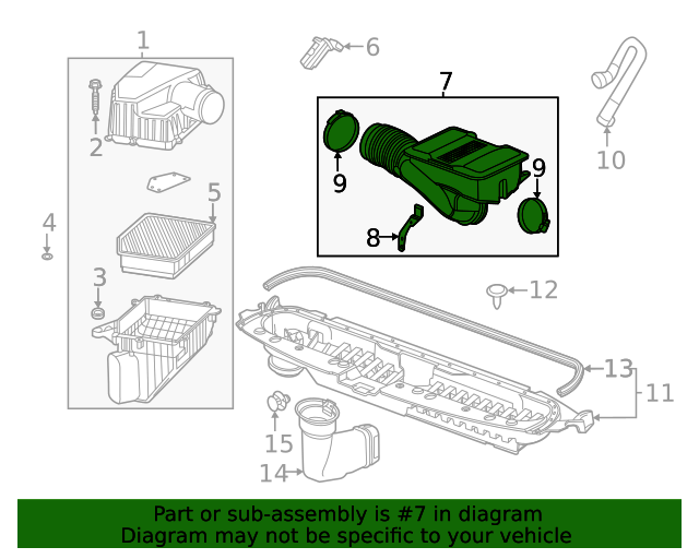 2020-2023 GM Air Cleaner Outlet Duct 84841228 | Auto Parts Express