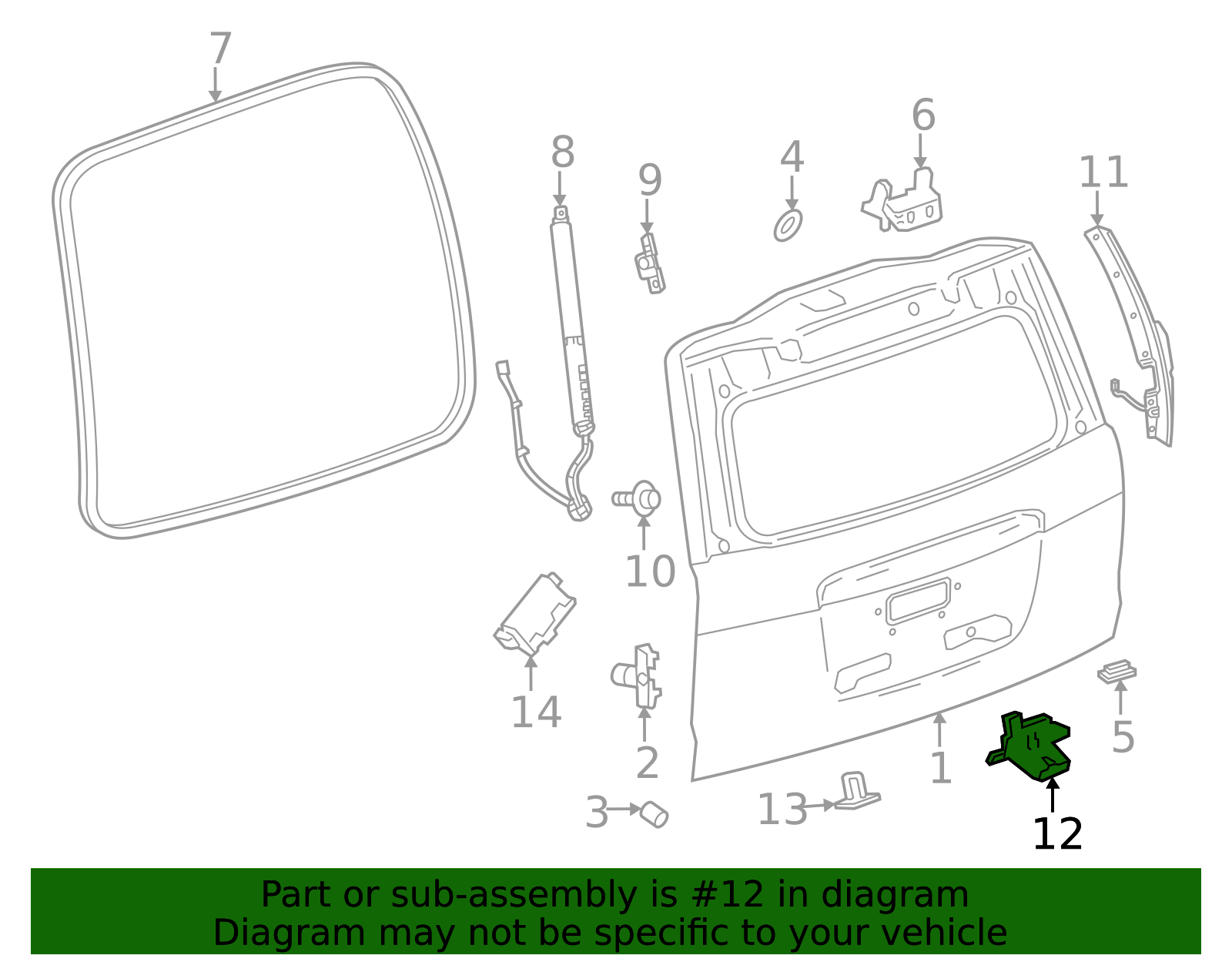 Liftgate Latch - GM (13552742)