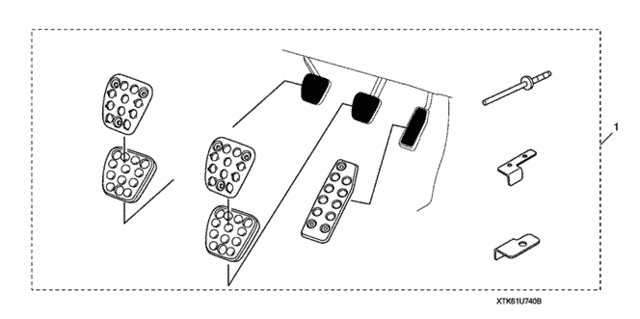 Genuine Honda 08U74-TK6-100B Sport Pedals Manual Transmission