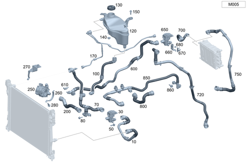 High-Temperature Cooling Circuit for 2025 Mercedes-Benz EQE 350 ...