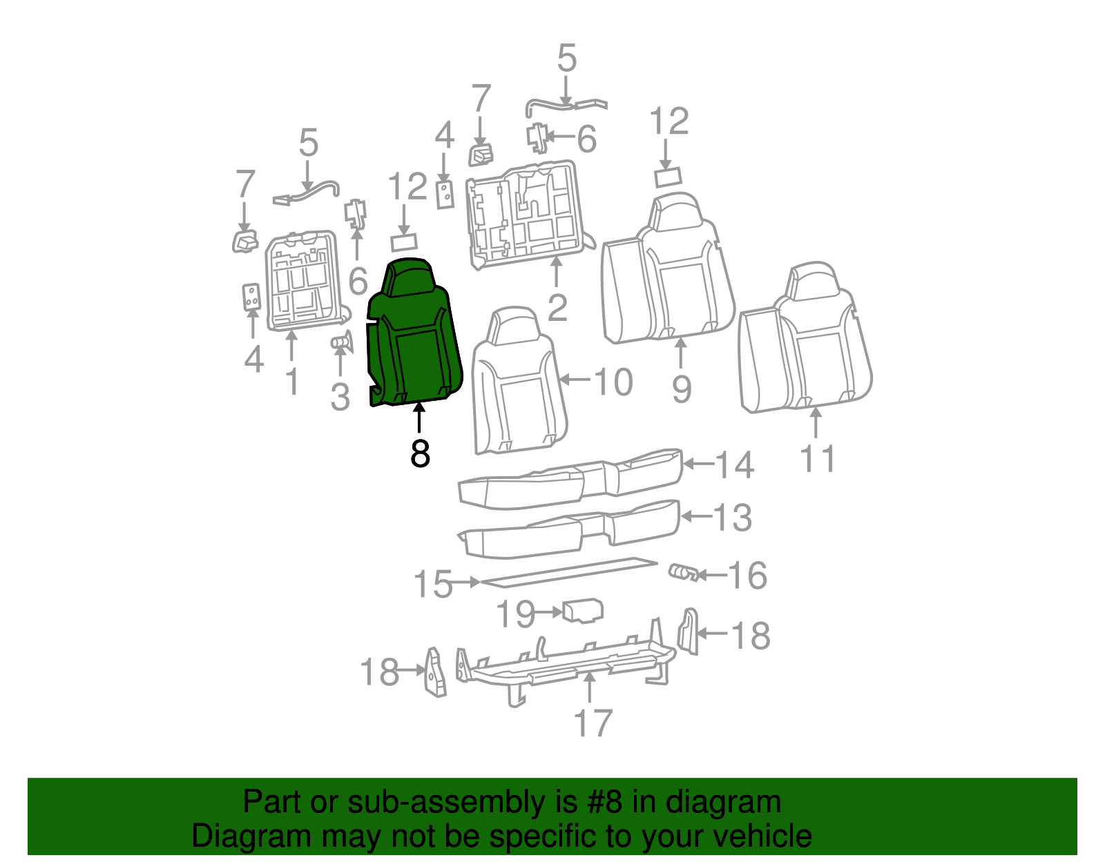 Seat Back Pad - GM (89039583)