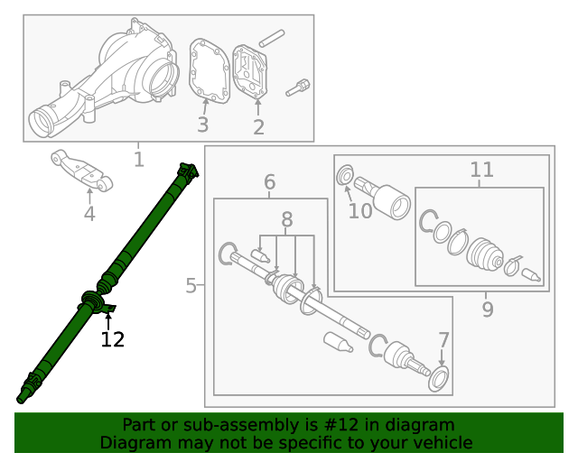 27111FL04C Drive Shaft Assembly 20182020 Subaru Impreza World