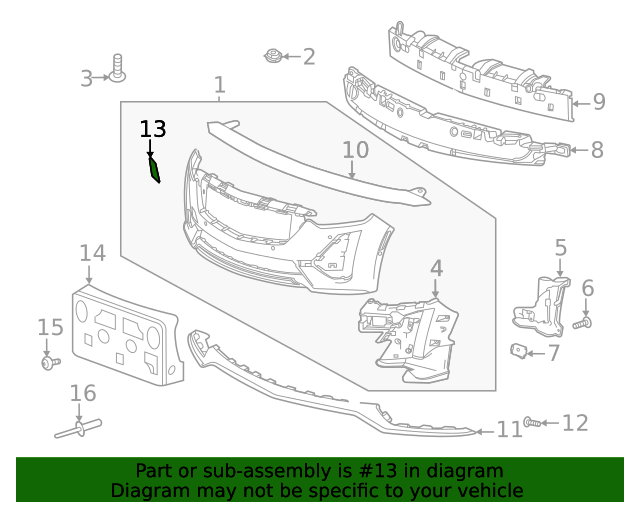 Genuine OEM Front Bumper Cover Tow Eye Access Hole Cover Part 84658280