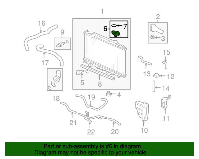 19045PWA004 Cap, Radiator (Toyo) 20062021 Honda Honda Parts HQ