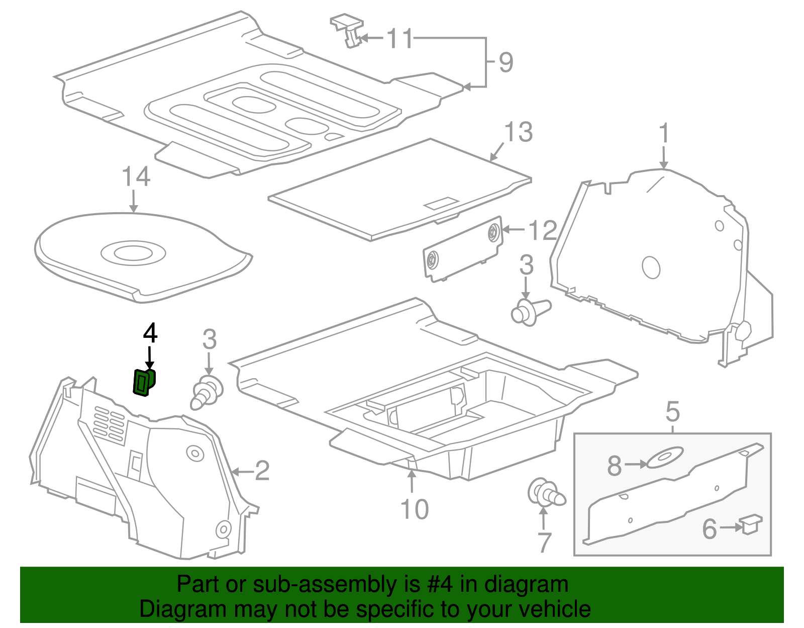 Rear Compartment Convenience Hook - GM (96615869)