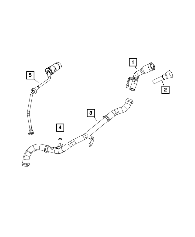 20202023 Jeep Fuel Tank Filler Tube Funnel 68246866AA Mopar eStore