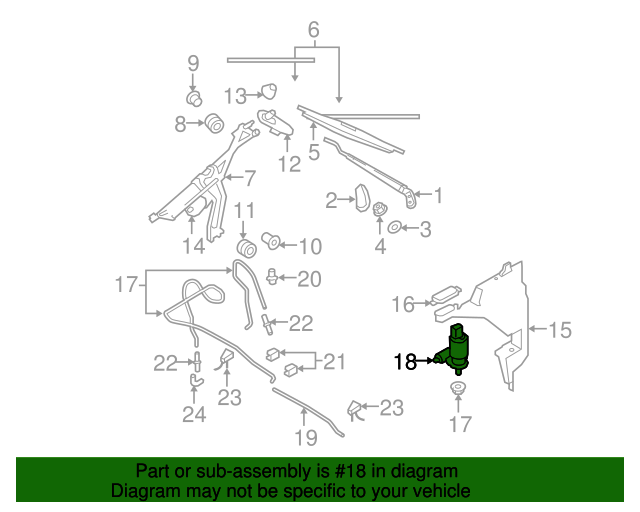 20022005 Mini Cooper Washer Pump 67128377429 Mini Parts Direct