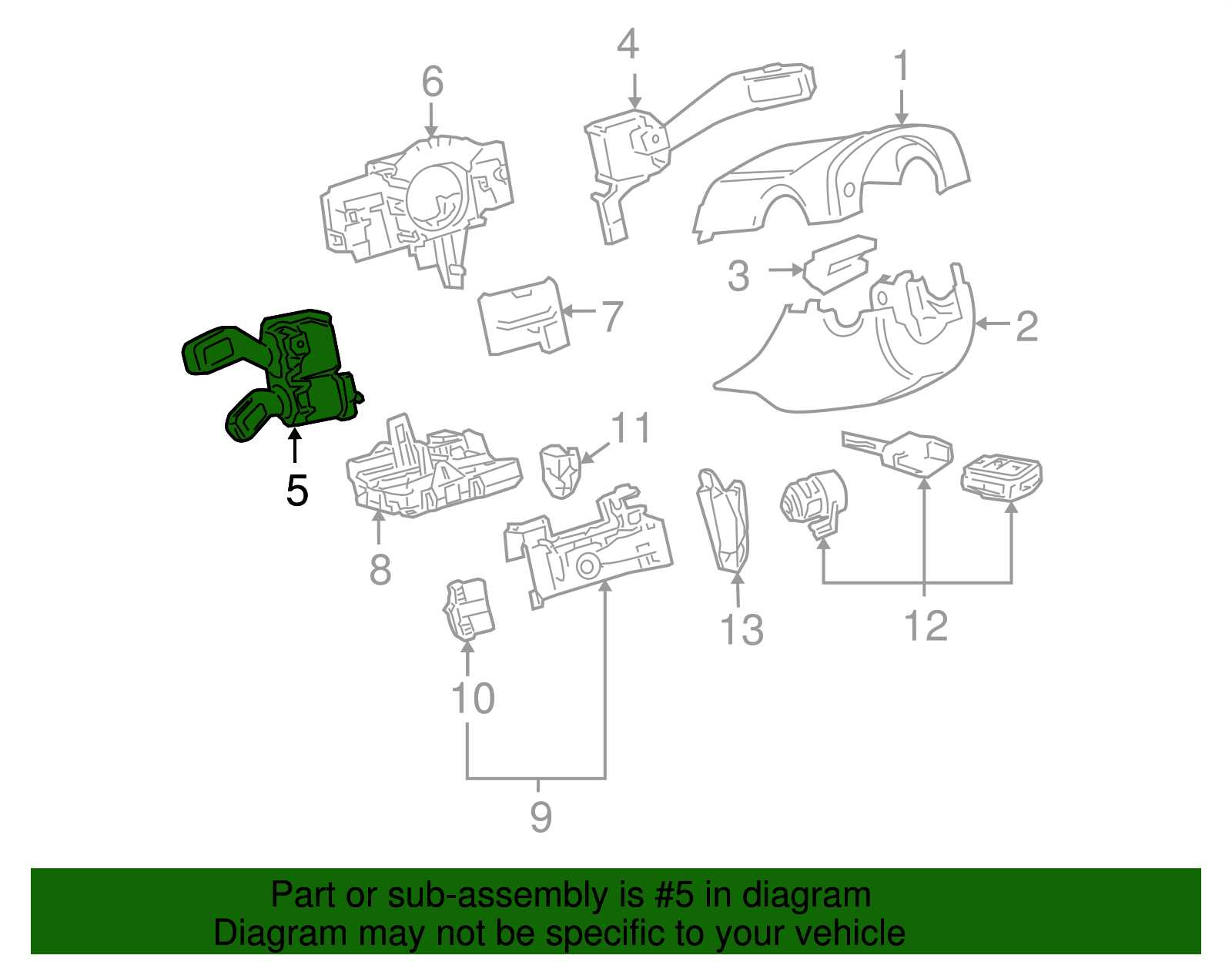 2005-2011 Volkswagen Signal Switch 1K0-953-513-G-9B9 | Wolfsburg Parts ...