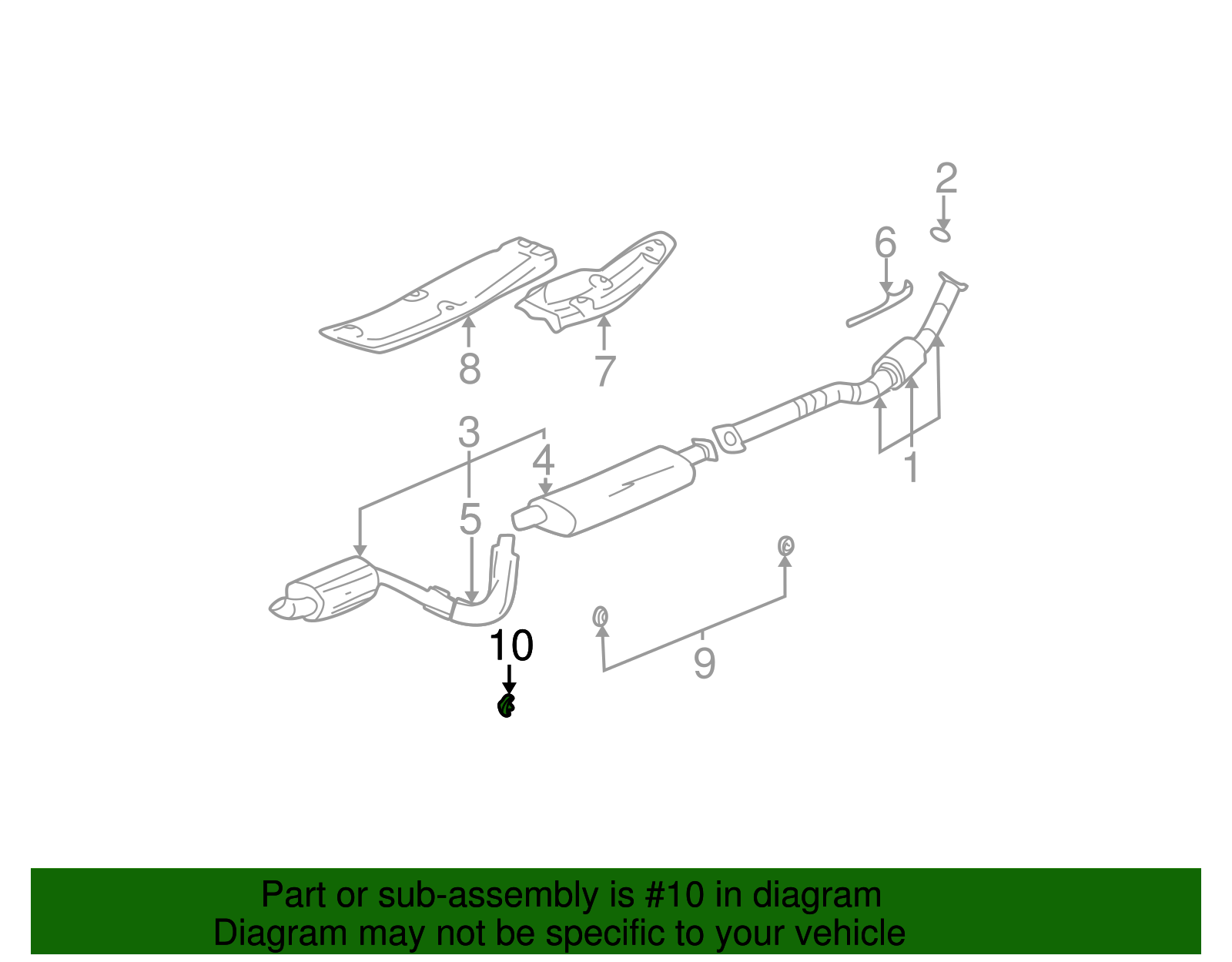 Exhaust Muffler Bracket Insulator - GM (15120136)