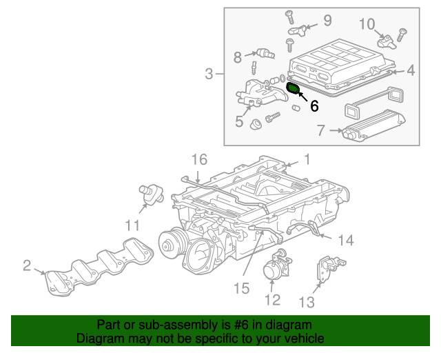 MOTORS Automotive Genuine GM Turbocharger Coolant Line Gasket 12608993