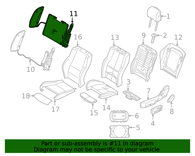 52107463868 20182022 BMW Lumbar Support (52107463868) BMW of South Atlanta Parts