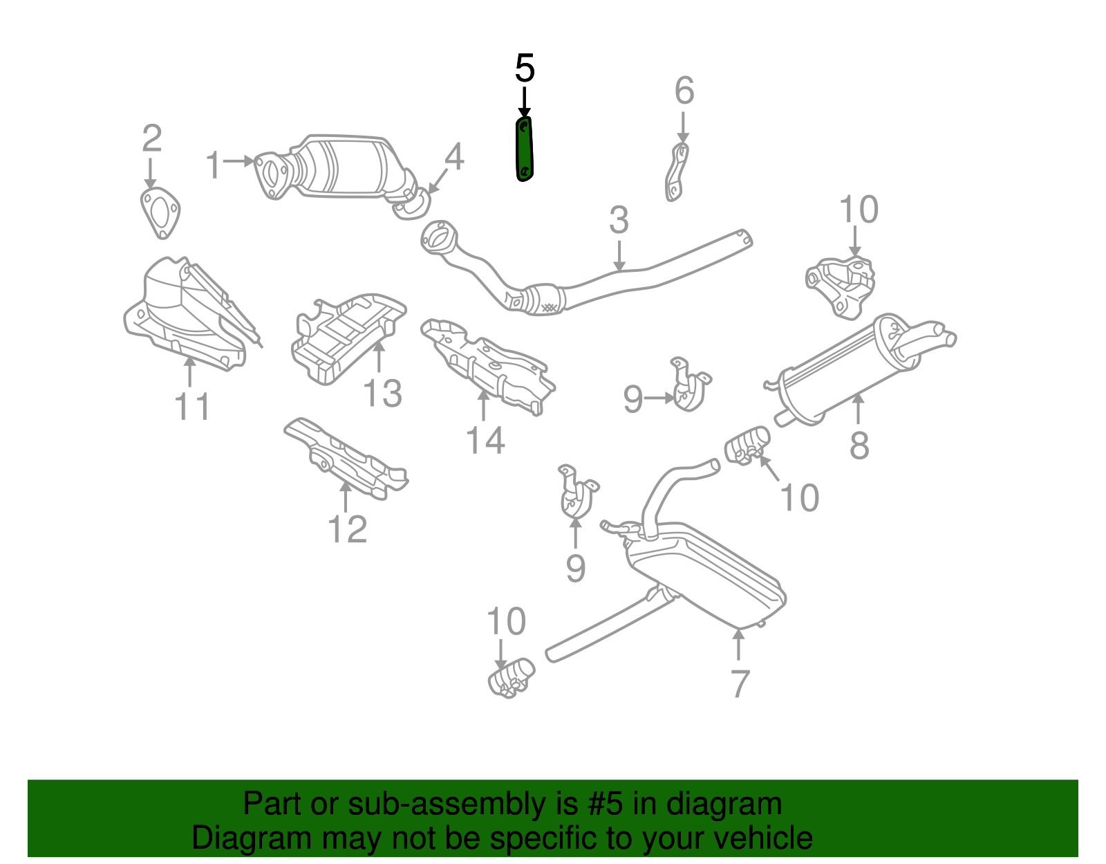 Exhaust Bracket - Volkswagen (8D0-253-267-E)