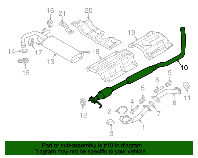 20102013 Suzuki SX4 Catalytic Converter 1425054L00 Suzuki Car Parts