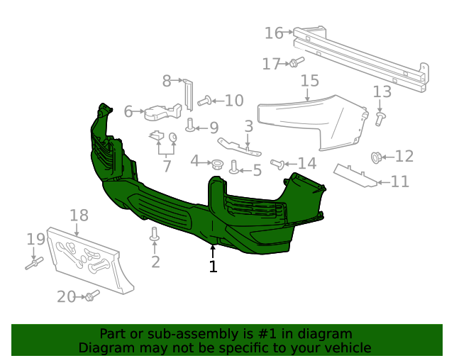 84461421 Anthracite Front Bumper Lower Fascia 20212022 Chevrolet
