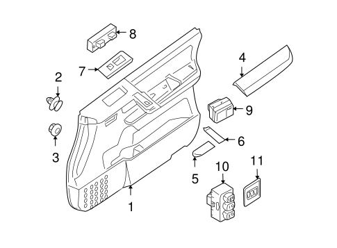 Interior Trim - Front Door for 2006 Infiniti QX56 #0