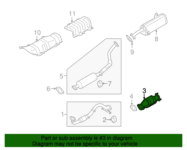 2895023210 Catalytic Converter 20102011 Kia Soul Kia.Parts Store