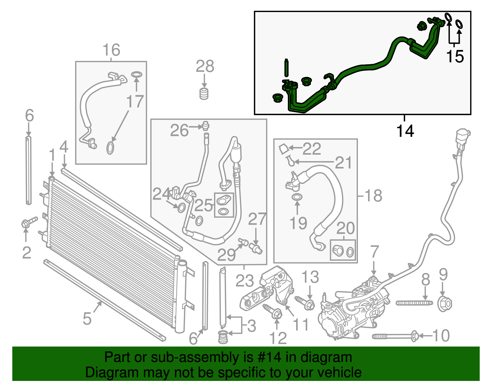 Motorcraft™ A/C Pipe - Ford (YF-38425)