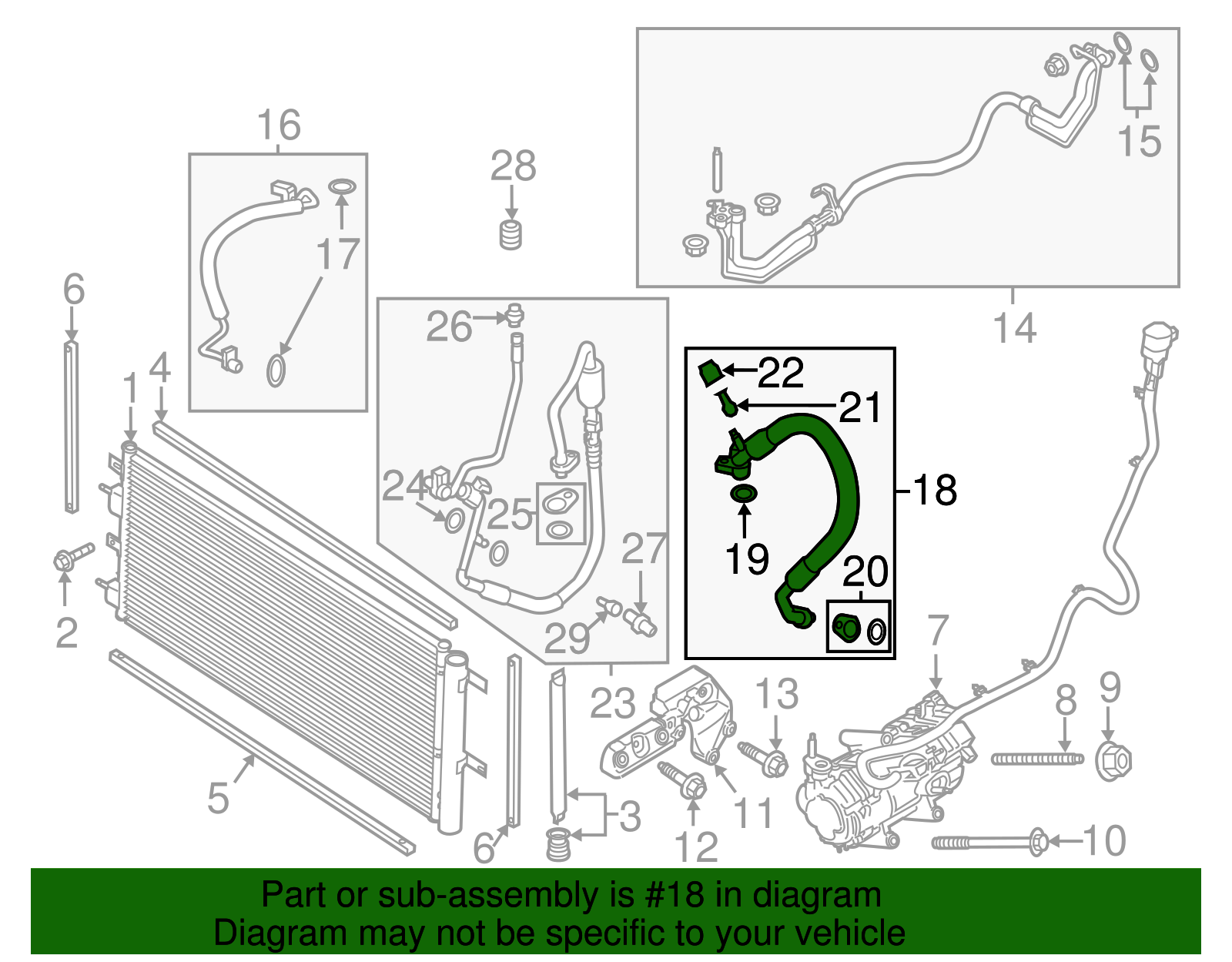 Motorcraft™ A/C Refrigerant Suction Hose - Ford (YF-38388)