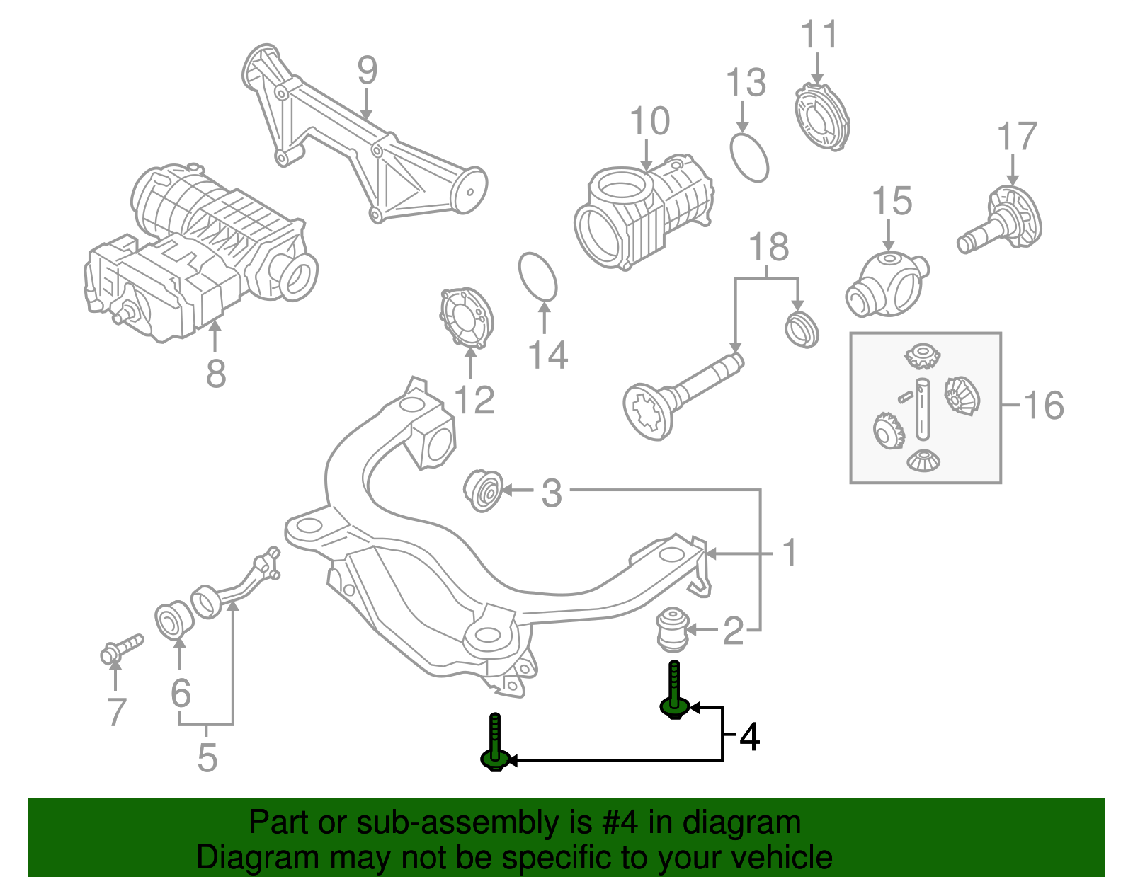 Suspension Cross-Member Assembly Mount Bolt - Volkswagen (N-908-142-01)